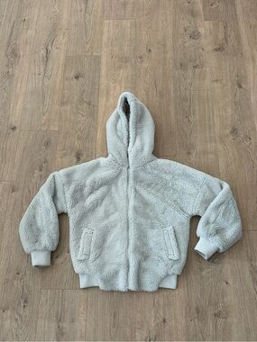 Plush Hooded Zip-Up Jacket